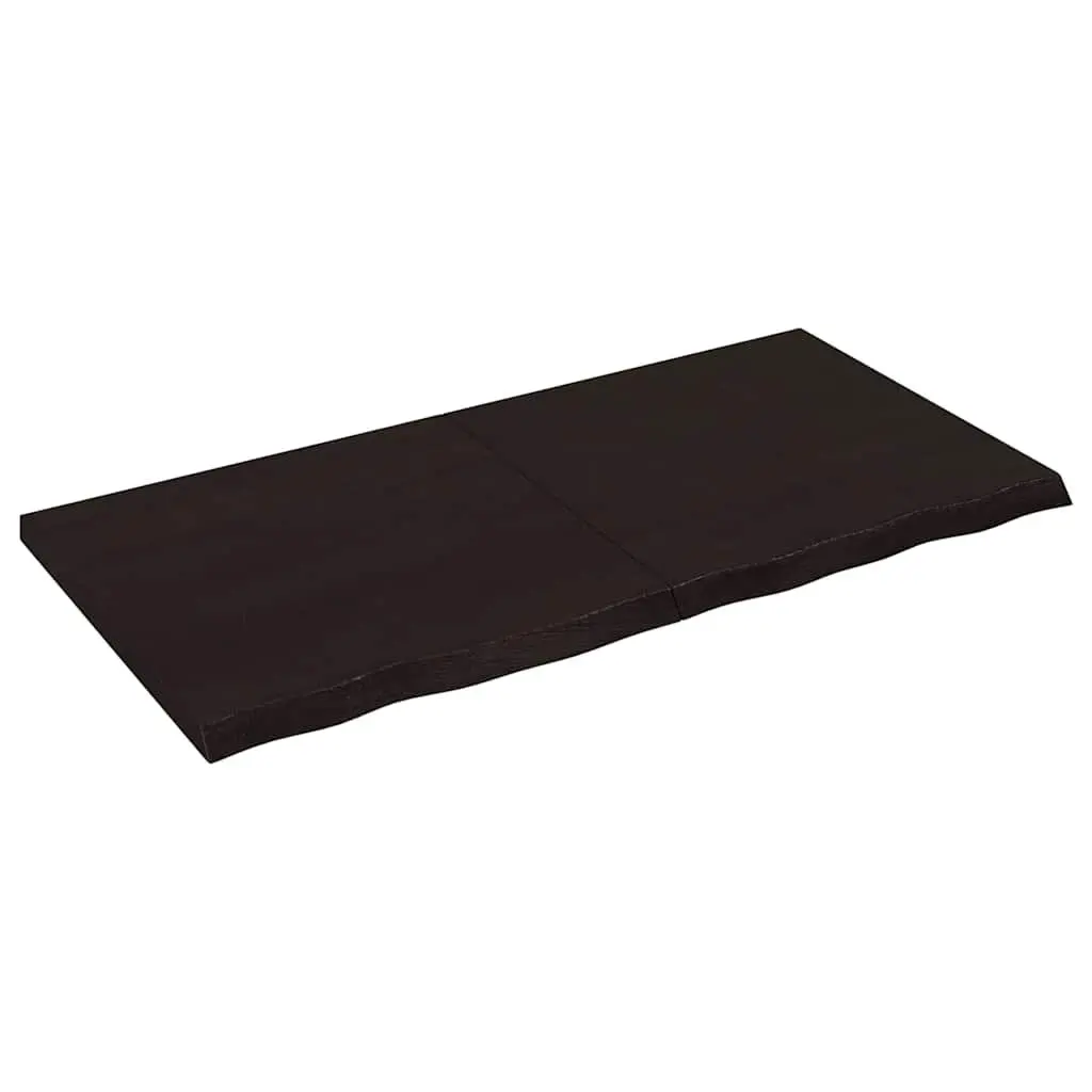 Solid Oak Wood Table Top Dark Brown 120x60cm Folding Board