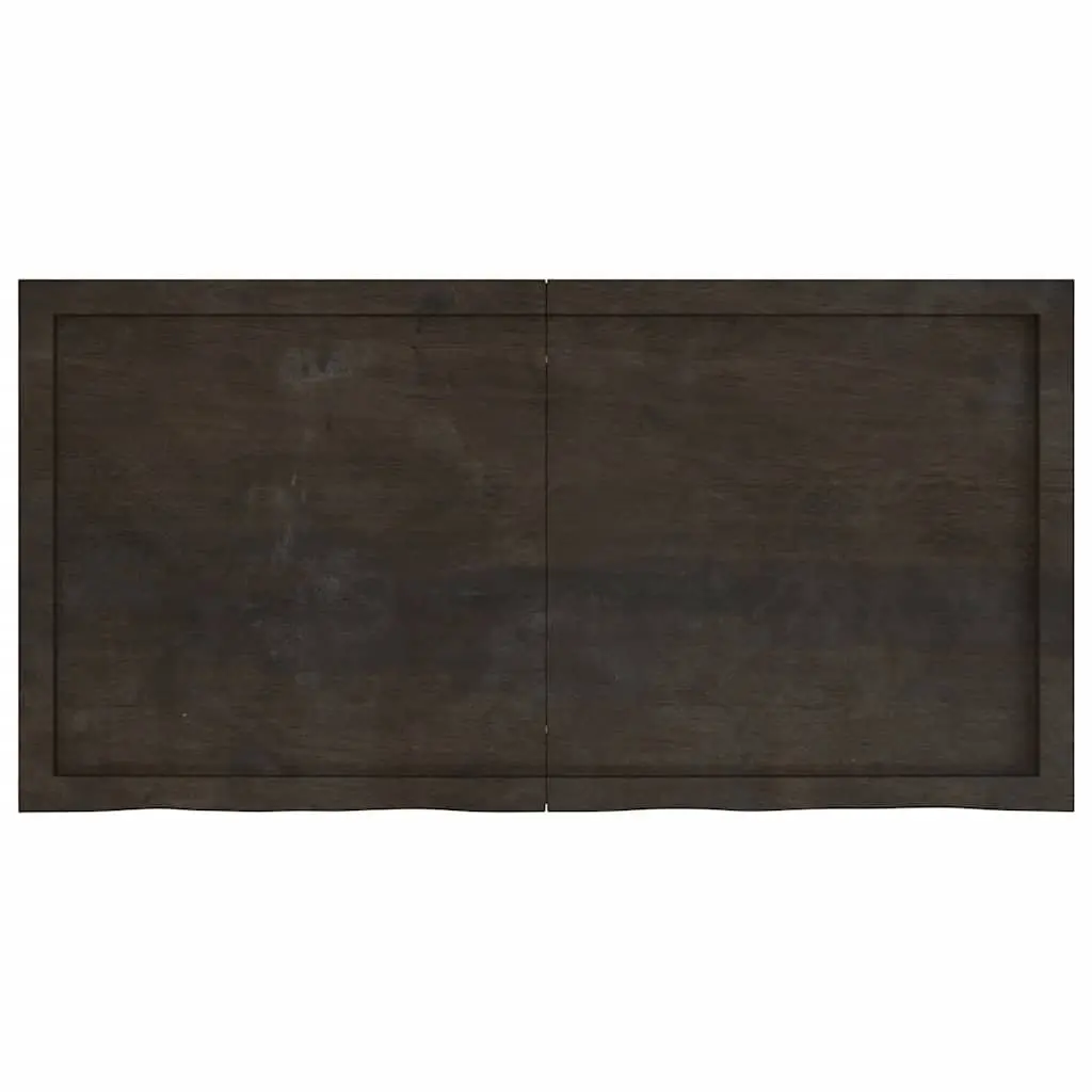 Solid Oak Wood Table Top Dark Brown 120x60cm Folding Board