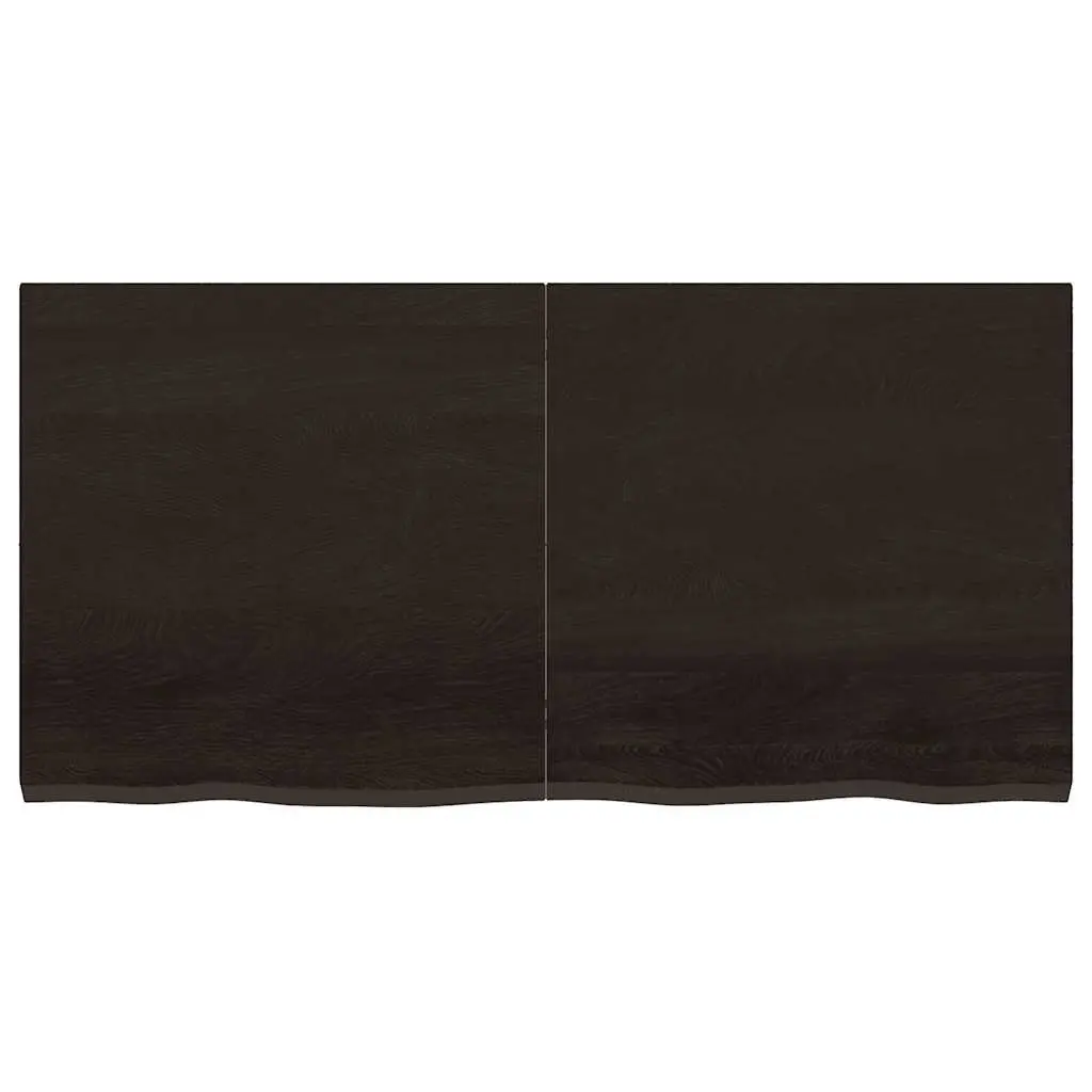 Solid Oak Wood Table Top Dark Brown 120x60cm Folding Board