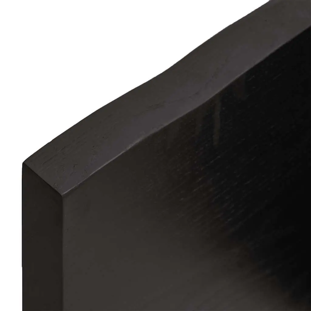 Solid Oak Wood Table Top Dark Brown 120x60cm Folding Board