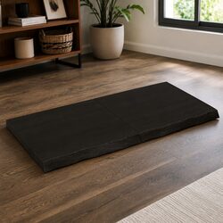 Durable Solid Oak Wood Table Top in Dark Brown 120x60cm