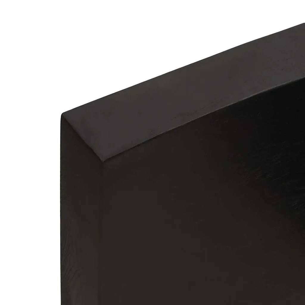 Solid Oak Wood Table Top in Dark Brown 120x60cm