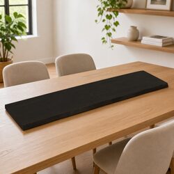 Exceptional Solid Oak Wood Table Top 140x40cm Dark Brown