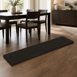 Exceptional Solid Oak Wood Table Top 140x40cm Dark Brown