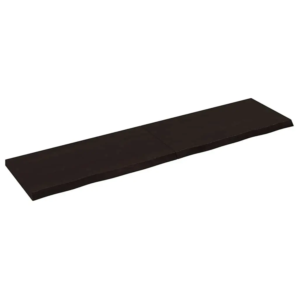 Solid Oak Wood Table Top Dark Brown 160x40cm Replacement Board Folding