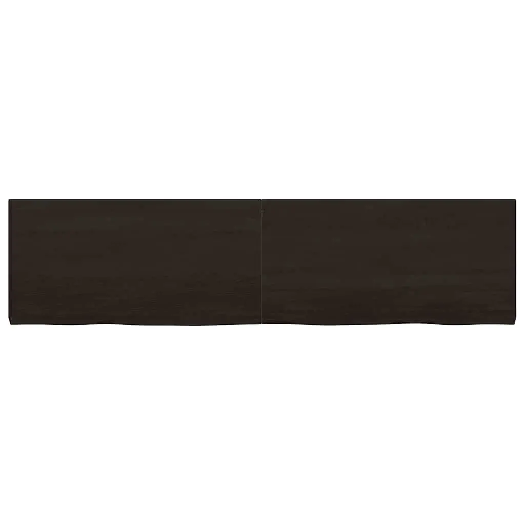 Solid Oak Wood Table Top Dark Brown 160x40cm Replacement Board Folding