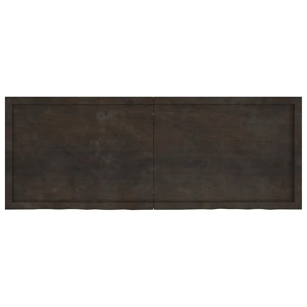 Solid Oak Wood Tabletop in Dark Brown 160x60cm