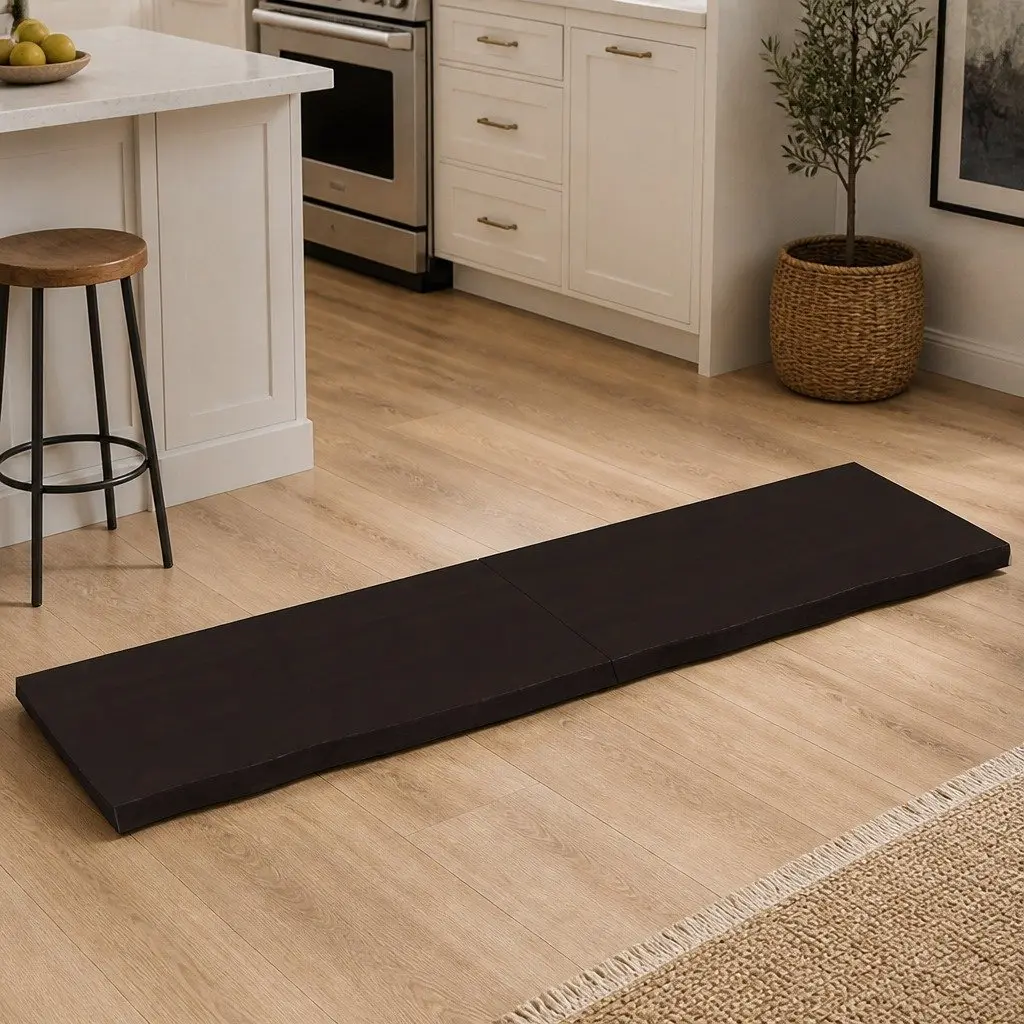 Dark Brown Solid Oak Wood Table Top 180x50cm