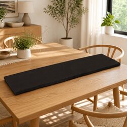 Premium Dark Brown Solid Oak Wood Table Top 180x50cm