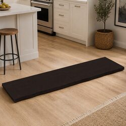 Premium Dark Brown Solid Oak Wood Table Top 180x50cm