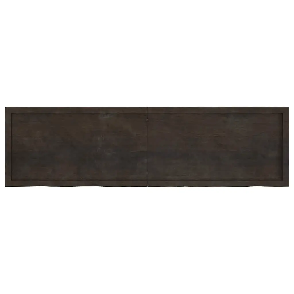 Dark Brown Solid Oak Wood Table Top 180x50cm