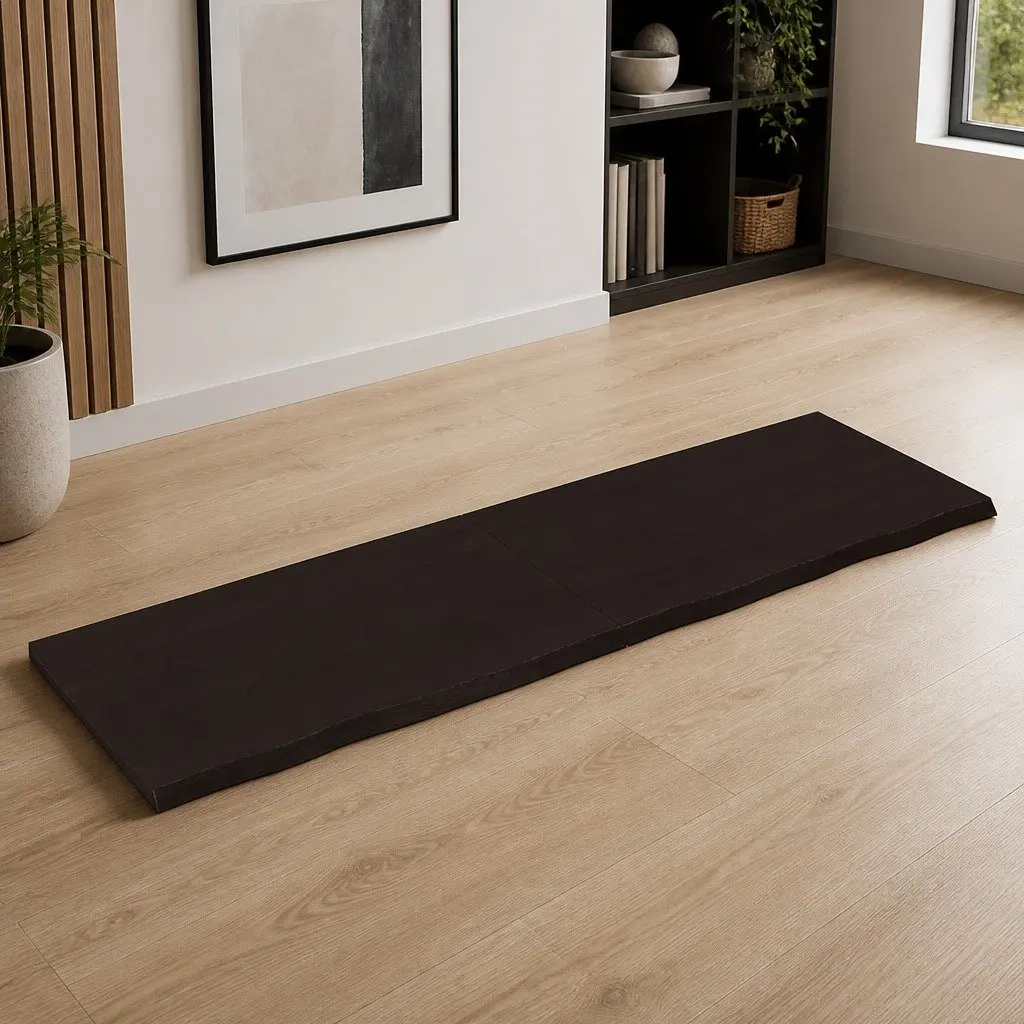 Solid Oak Wooden Table Top 180x60cm in Brown