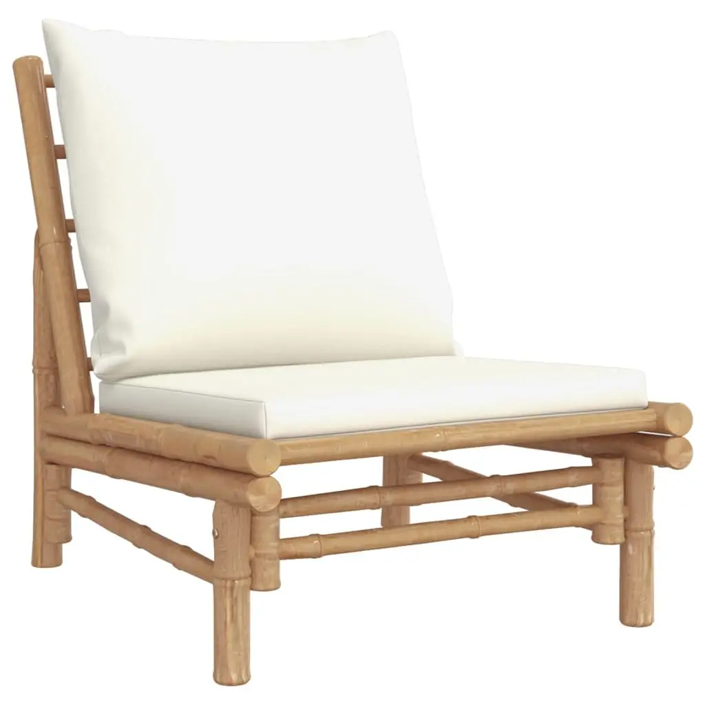 Bamboo Modular 5-Piece Garden Lounge Set with Cushions