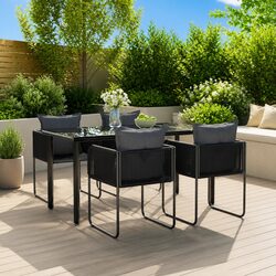 Sturdy 5 Piece Garden Dining Set for Outdoor Spaces