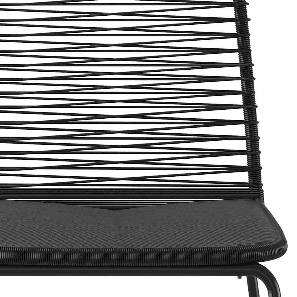 5-Piece Garden Dining Set with Durable Black Rattan
