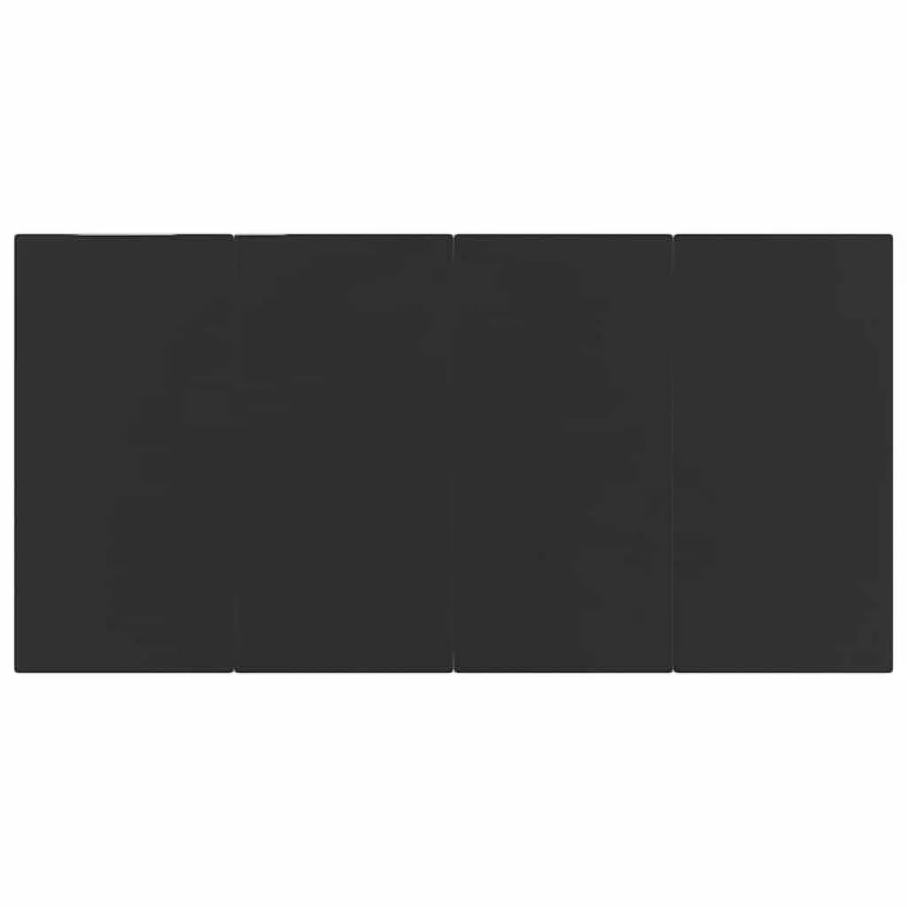 Garden Dining Set Cotton Rope Steel Black Outdoor Patio Furniture