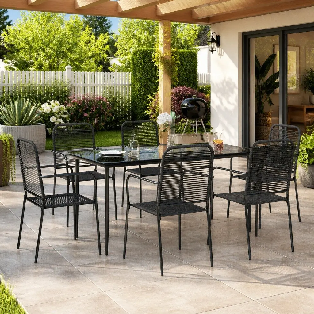 7 Piece Garden Dining Set with Durable Build