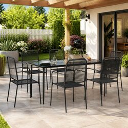 Stylish 7 Piece Garden Dining Set with Durable Build