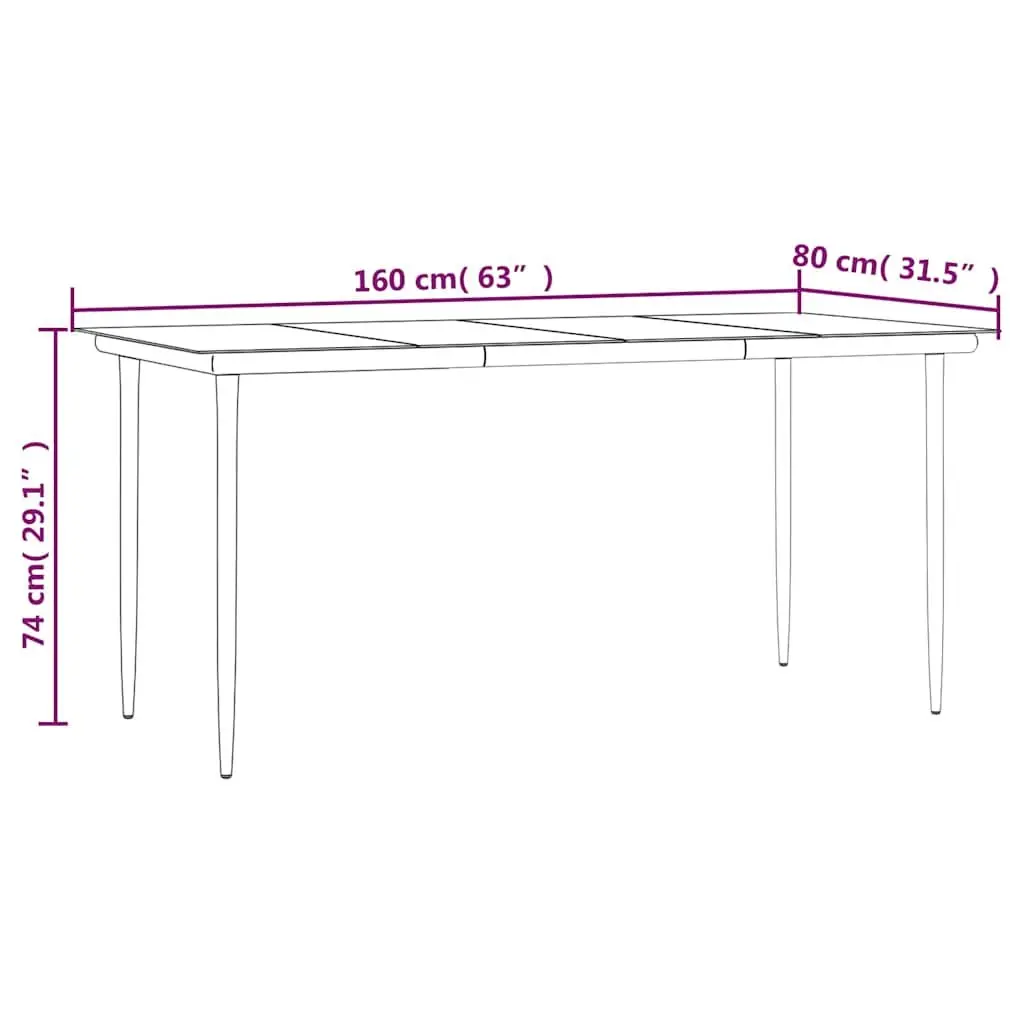 7 Piece Garden Dining Set with Durable Build