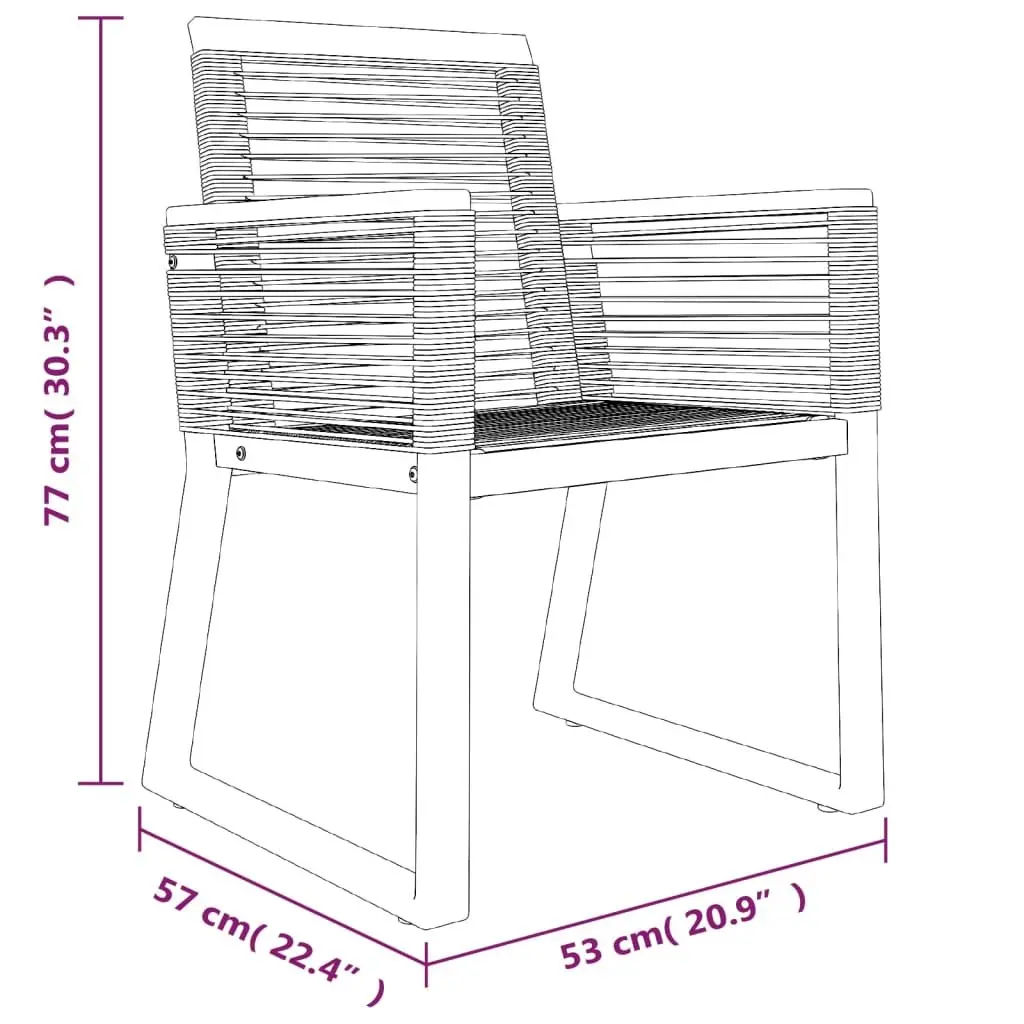 Black PVC Rattan 5 Piece Garden Dining Set