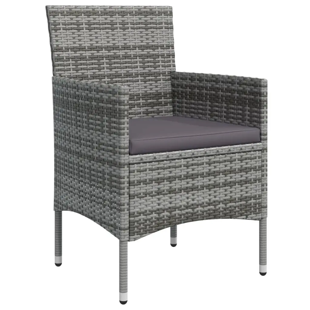 5-Piece Outdoor Garden Dining Set with Rattan Chairs