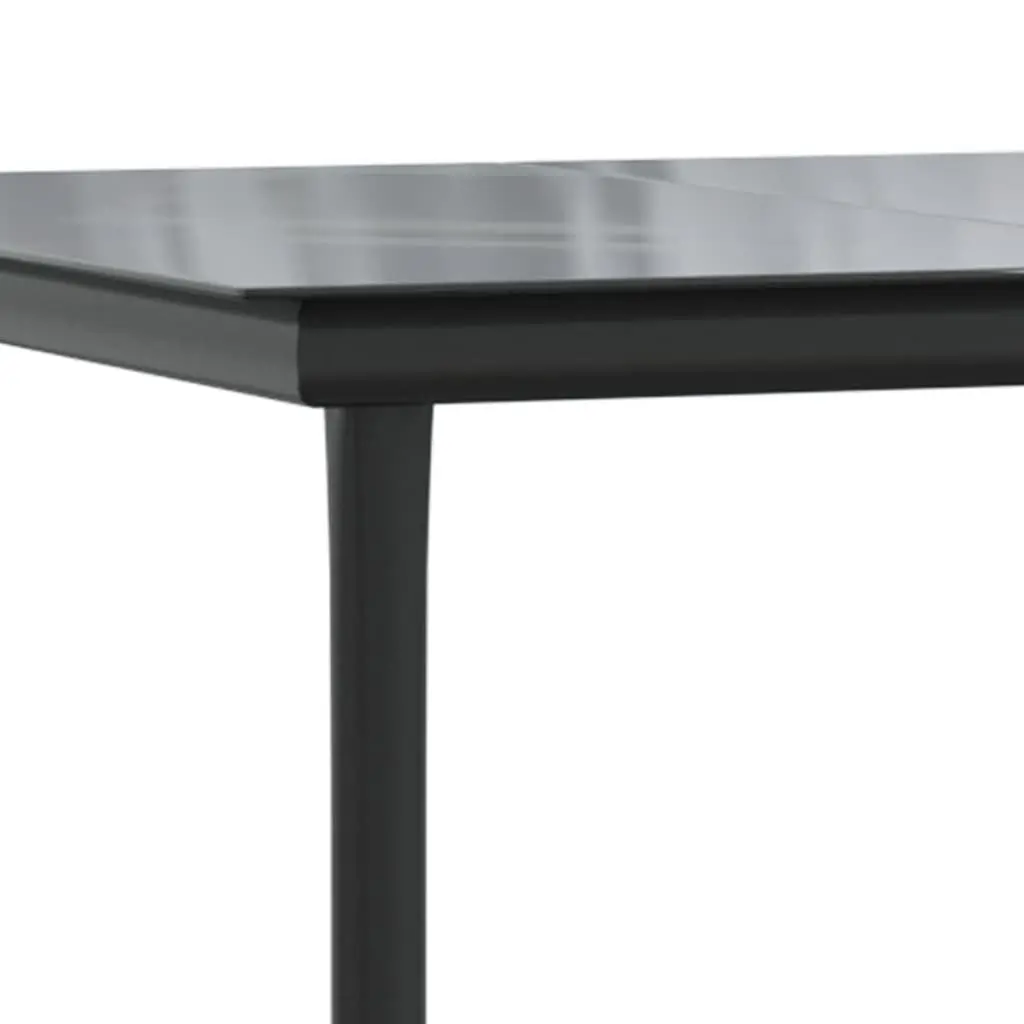 7 Piece Brown and Black Rattan Garden Dining Set