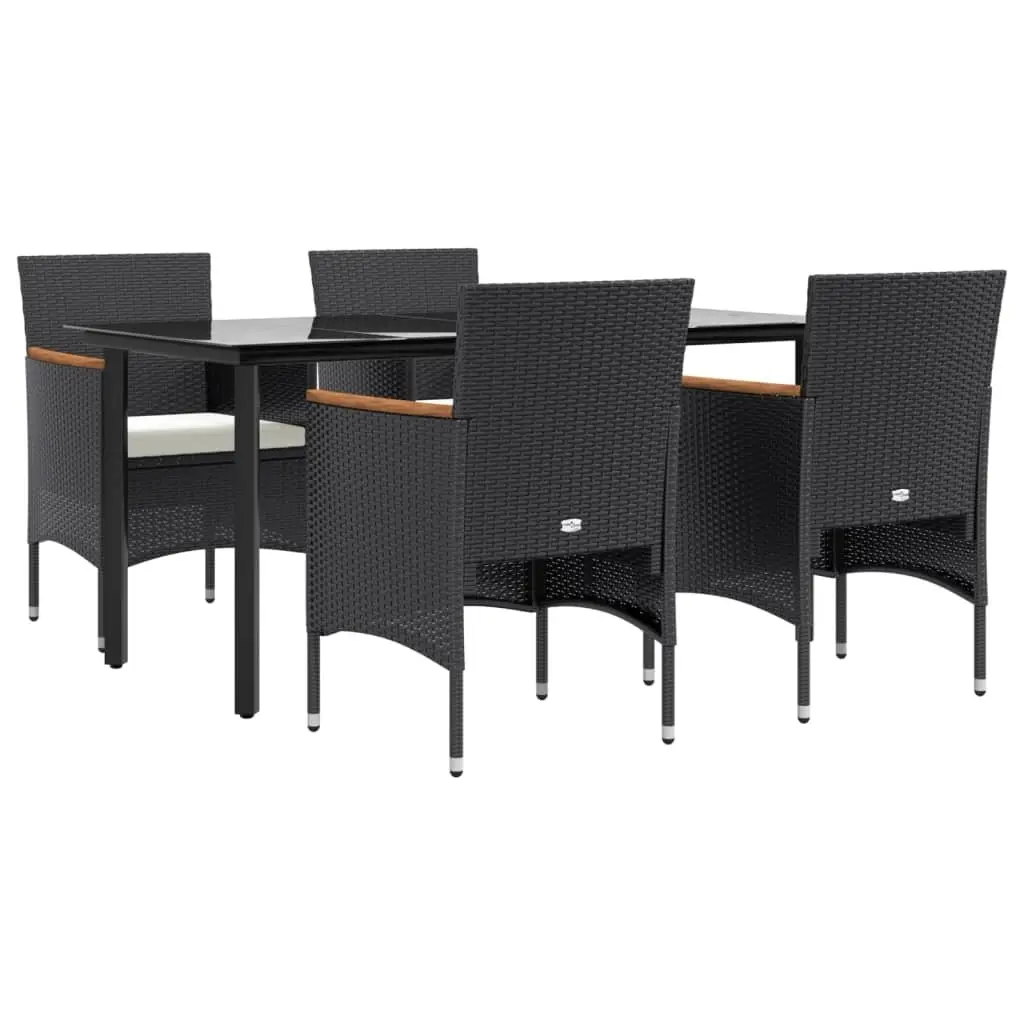 Outdoor Garden Dining Set 5 Piece Patio Furniture Table Chairs with Cushions