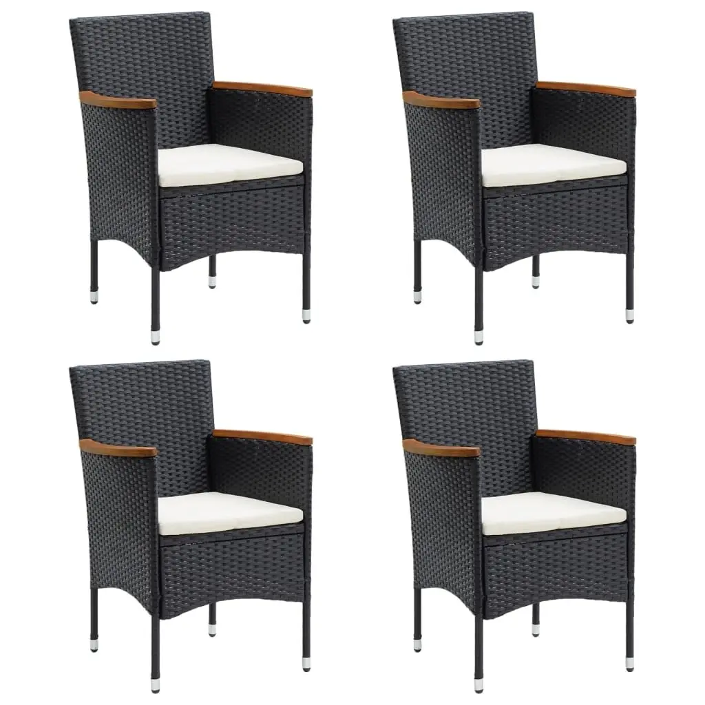 Outdoor Garden Dining Set 5 Piece Patio Furniture Table Chairs with Cushions