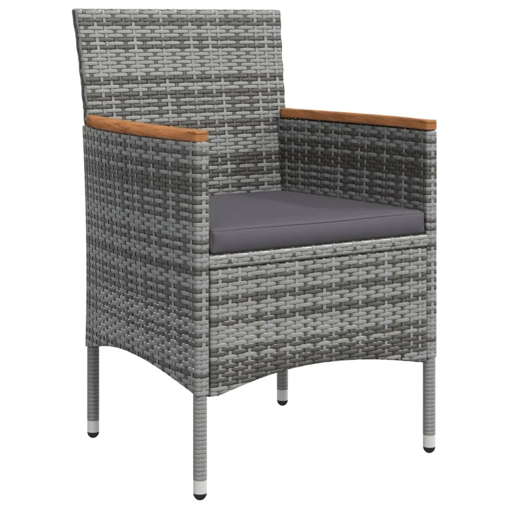 5-Piece Grey and Black Garden Dining Set