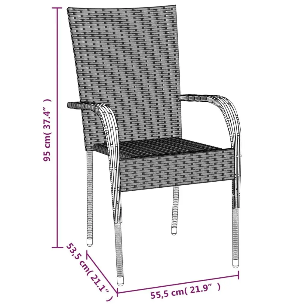 Outdoor Dining Set Poly Rattan 5 Piece Brown Patio Table Chairs