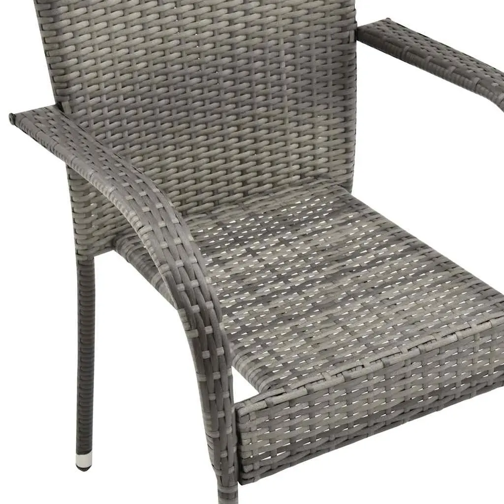 7-Piece Outdoor Garden Dining Set with Durable Grey Rattan