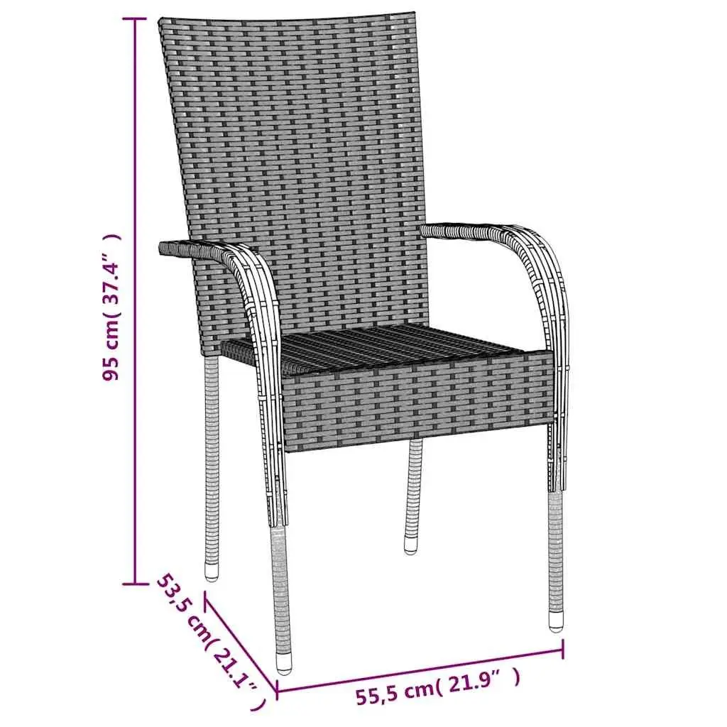 7-Piece Outdoor Garden Dining Set with Durable Grey Rattan