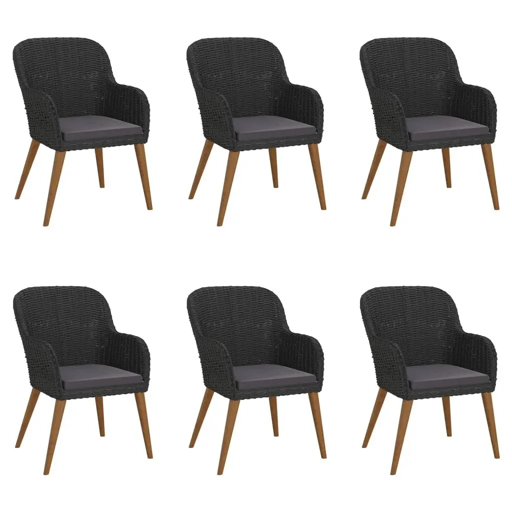 7-Piece Outdoor Dining Set with Sturdy Black Frame