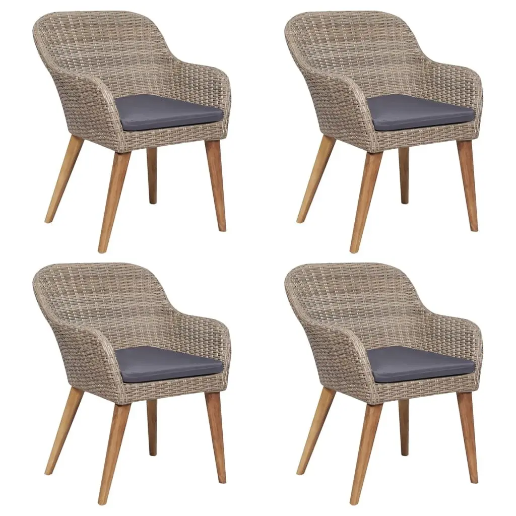5-Piece Garden Dining Set with Cushions
