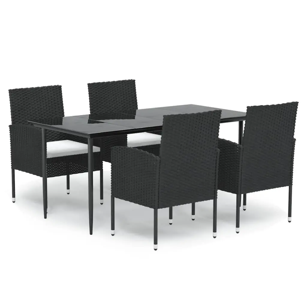 5-Piece Garden Dining Set with Durable Poly Rattan