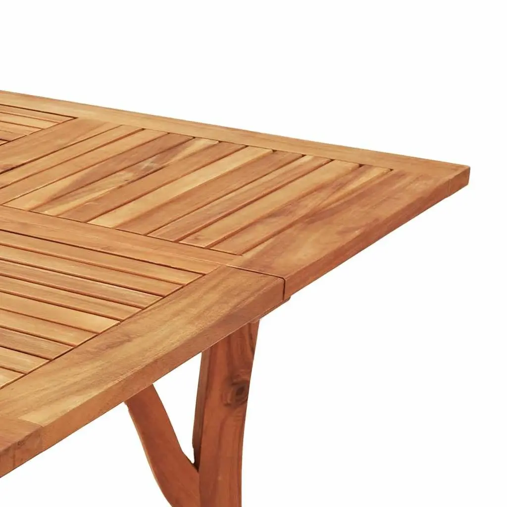 Garden Dining Set Solid Acacia Wood 3 Piece Outdoor Furniture Table Chairs Brown
