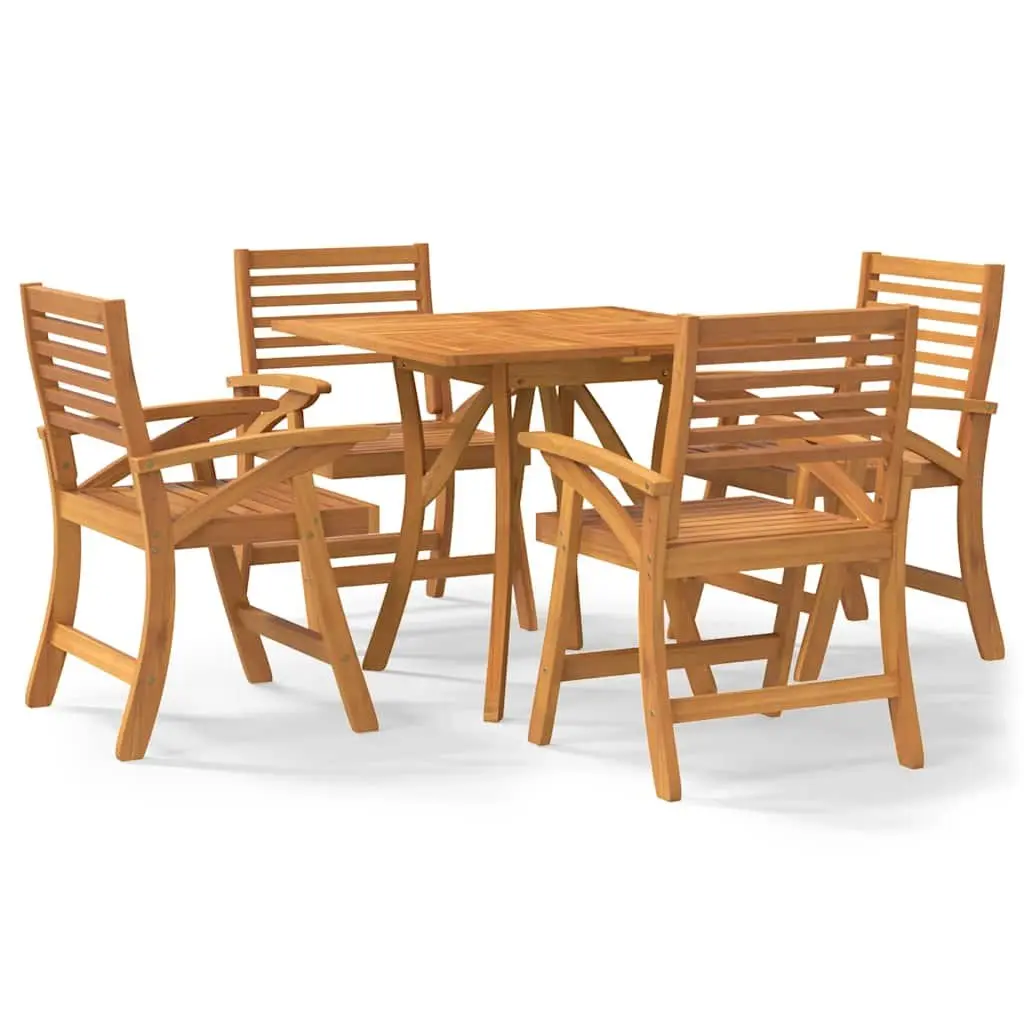 5 Piece Garden Dining Set in Solid Acacia Wood