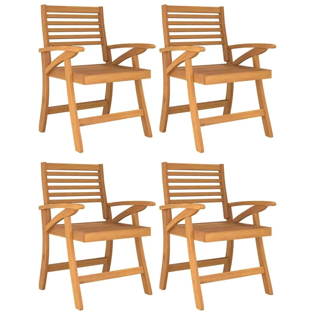 Brown Solid Wood 5 Piece Garden Dining Set