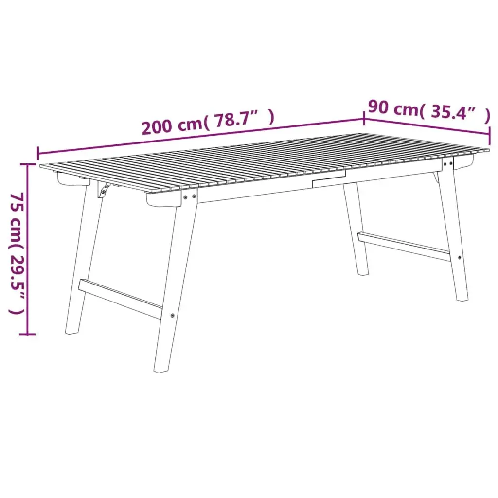 Solid Wood 7 Piece Garden Dining Set for Outdoor Spaces