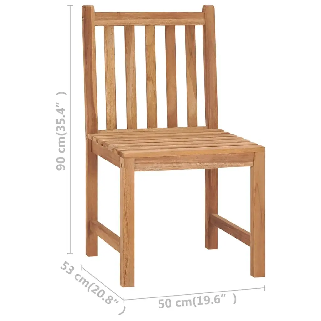 Outdoor Garden Chairs Teak Wood 2 pcs Brown