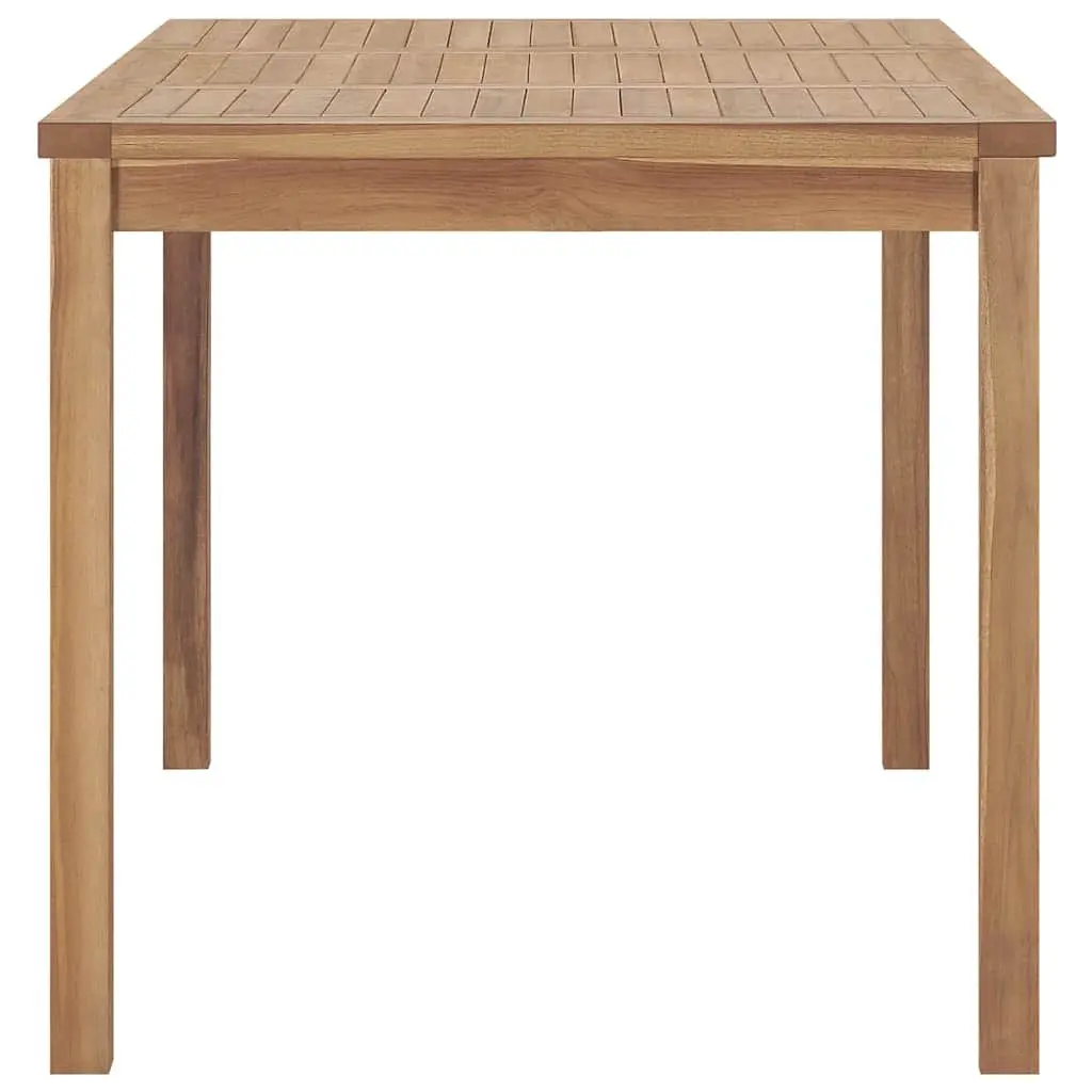 Teak Wood Garden Dining Table Brown 140x80x77cm Outdoor Use Patio Furniture