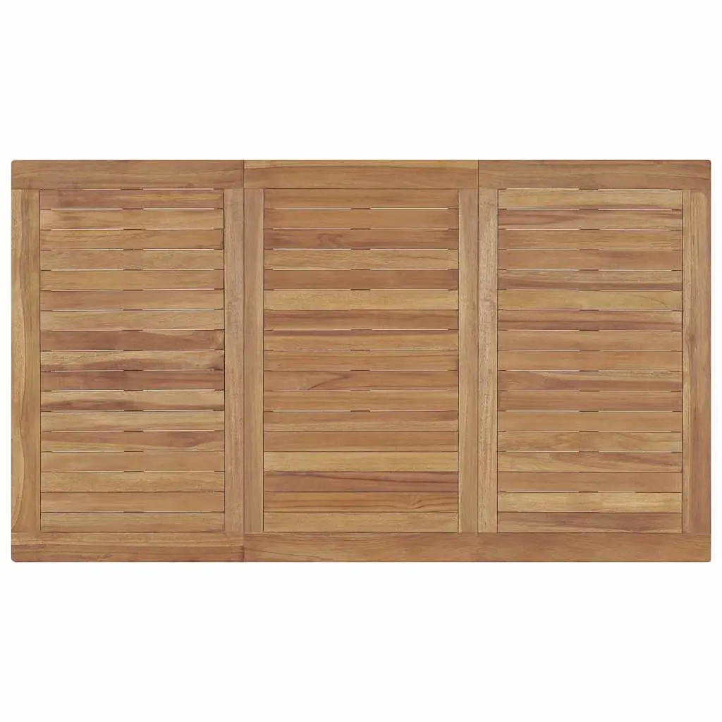 Teak Wood Garden Dining Table Brown 140x80x77cm Outdoor Use Patio Furniture