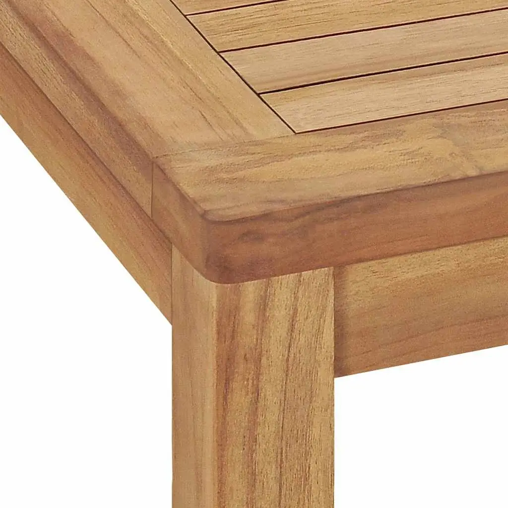 Teak Wood Garden Dining Table Brown 140x80x77cm Outdoor Use Patio Furniture