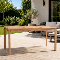 Teak Wood Outdoor Dining Table 160x80cm for Gardens