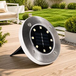 Premium Solar Ground Lights - 8 pcs LED RGB Garden Lighting