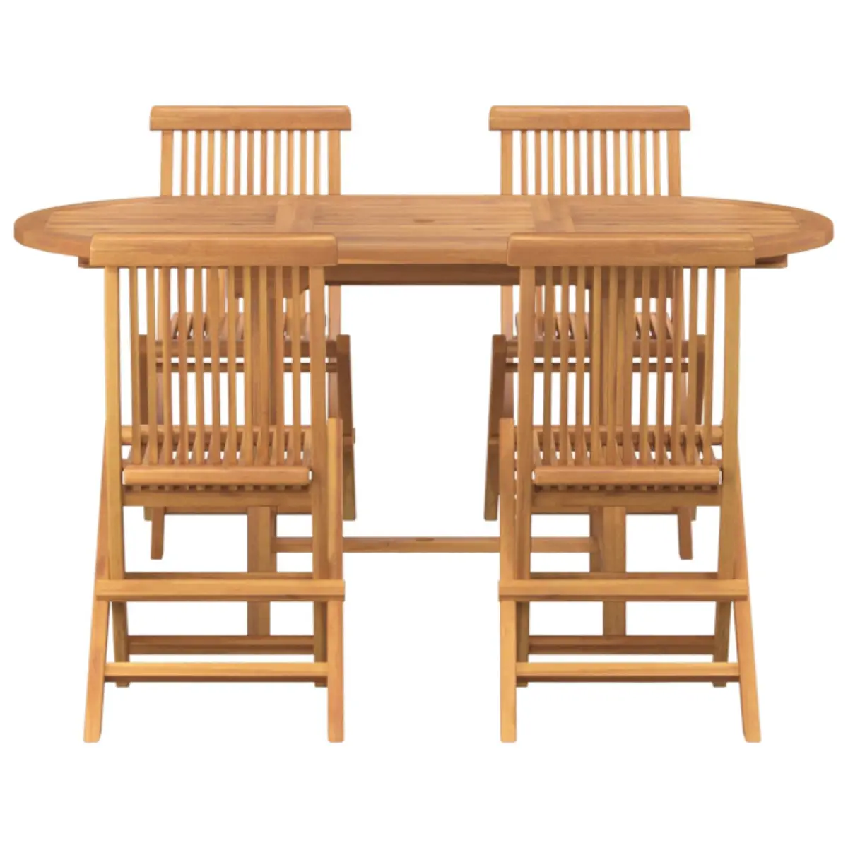 Solid Teak Wood Outdoor Dining Set for 5