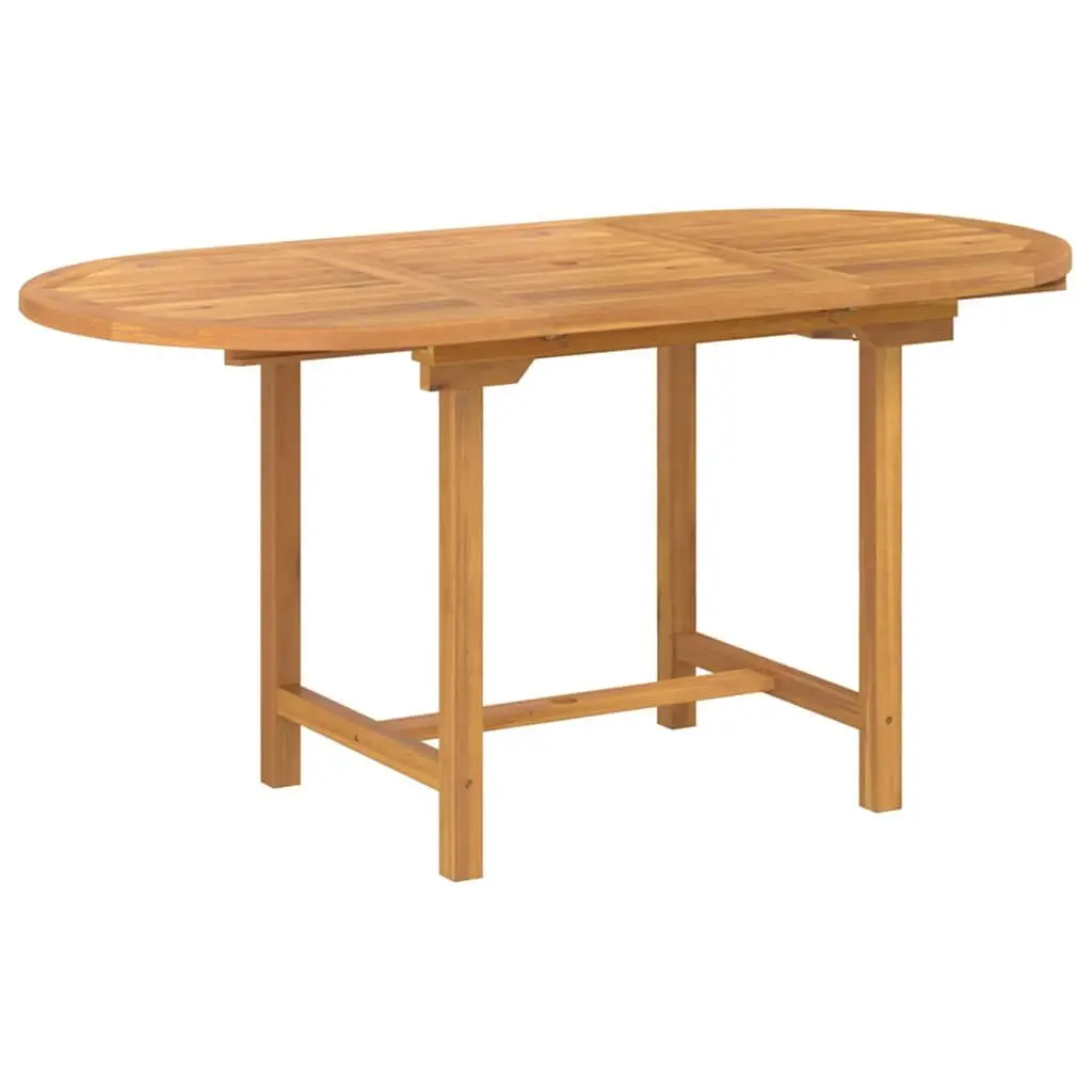 Garden Dining Set Solid Teak Wood 7 Pieces Brown Outdoor Table Chairs