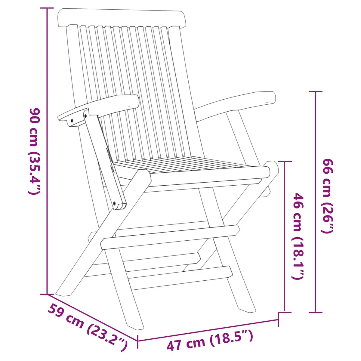 Brown Teak Wood 7-Piece Garden Dining Set