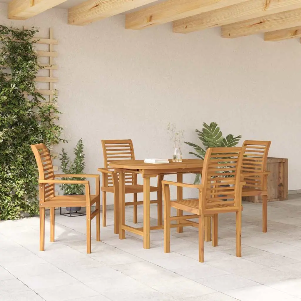 5-Piece Teak Wood Garden Dining Set