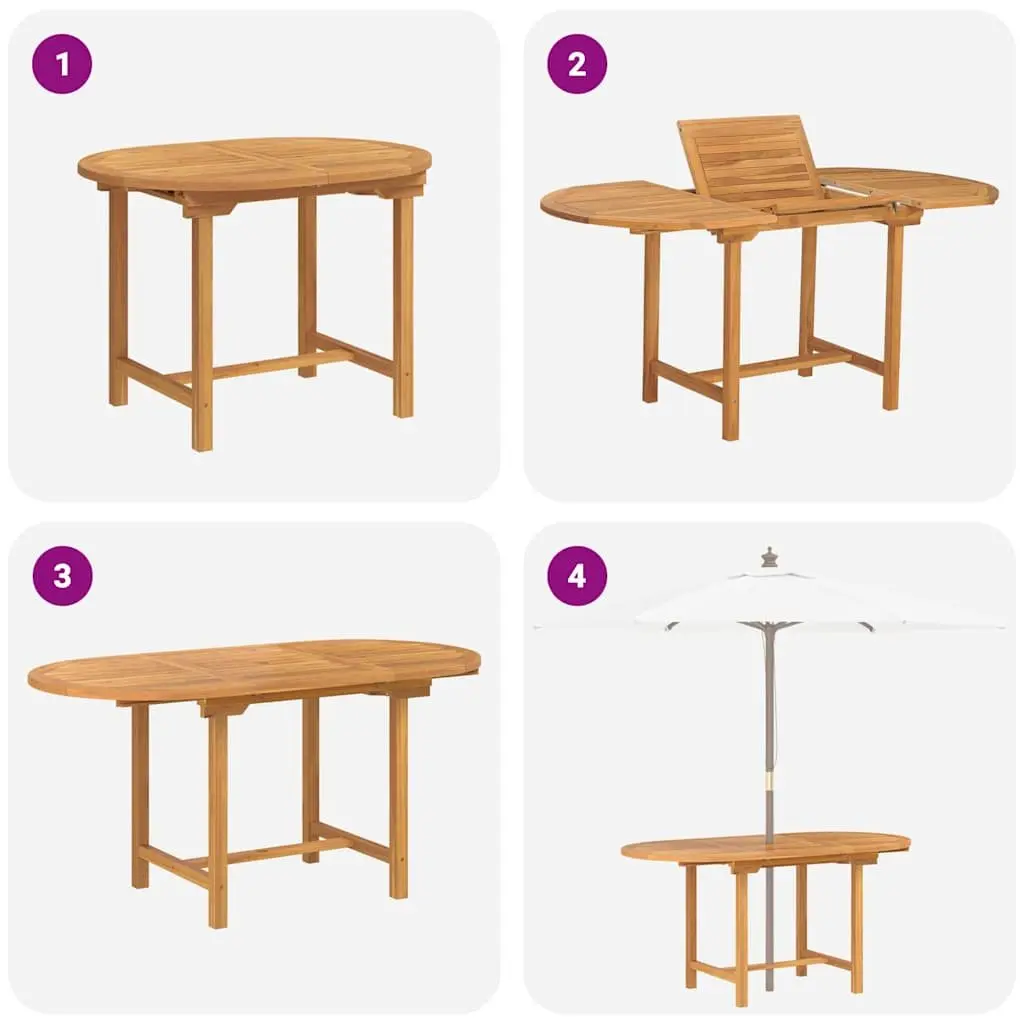 5-Piece Teak Wood Garden Dining Set